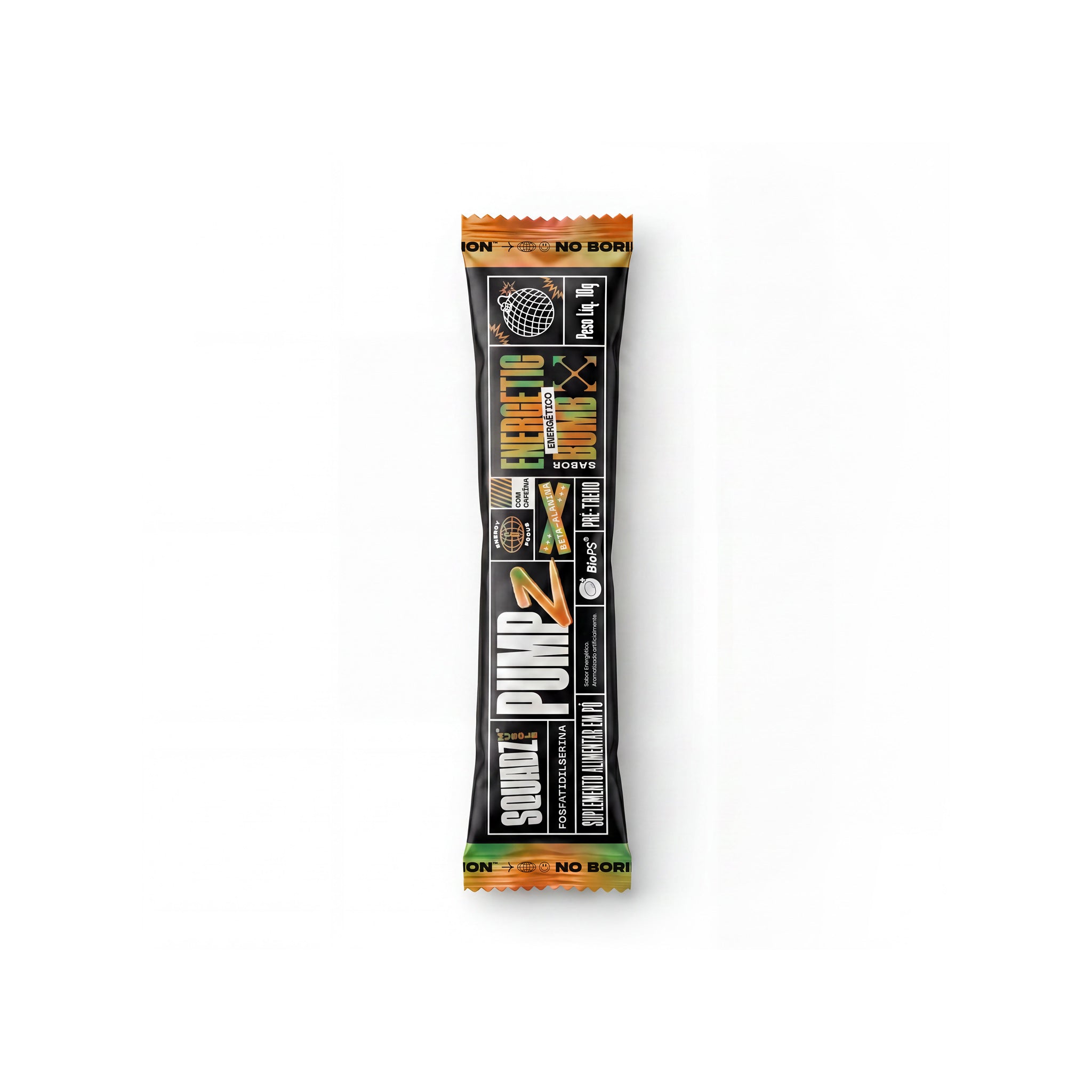 Display PUMPZ Pré-Treino Energetic Bomb 120g - 12x10g — Sache de frente