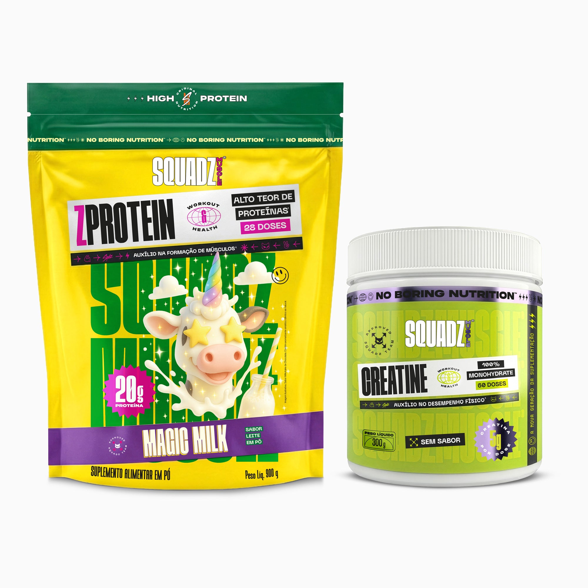 KIT ZPROTEIN 900g + CREATINE 300g — Kit magic milk com creatine