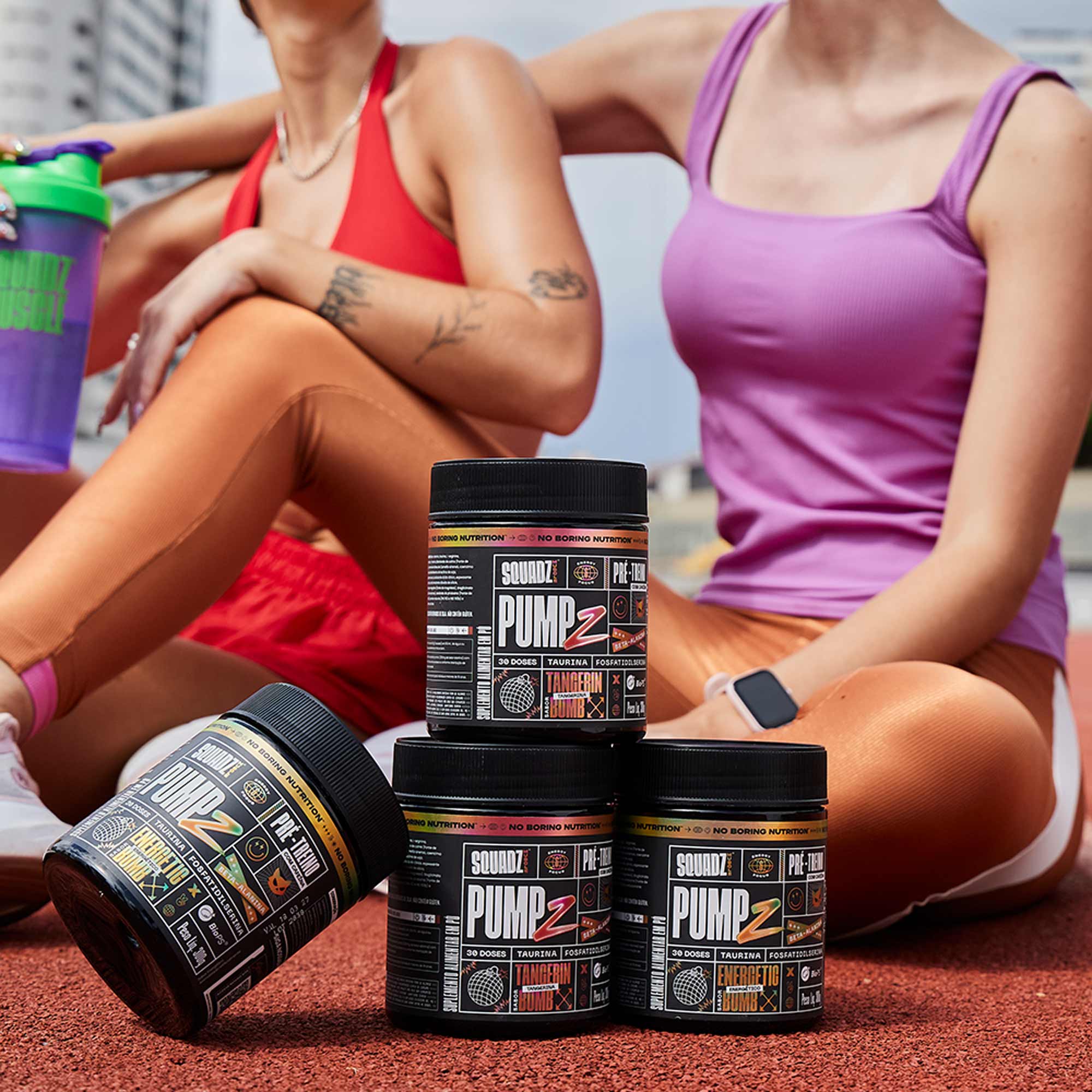 PUMP-Z Pré-Treino Energetic Bomb 300g — Potes na pista com atletas