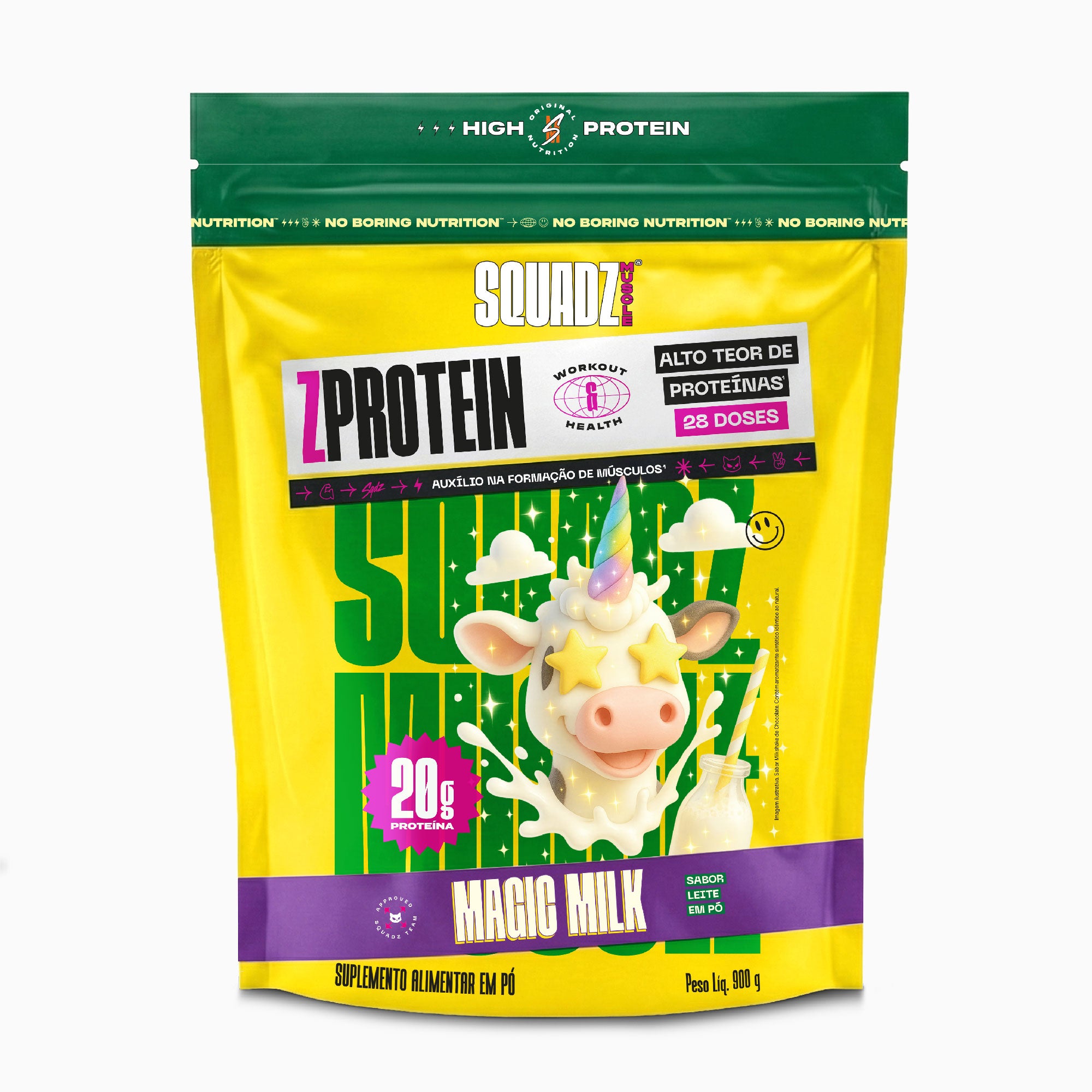ZPROTEIN 900g — Embalagem magic milk de frente