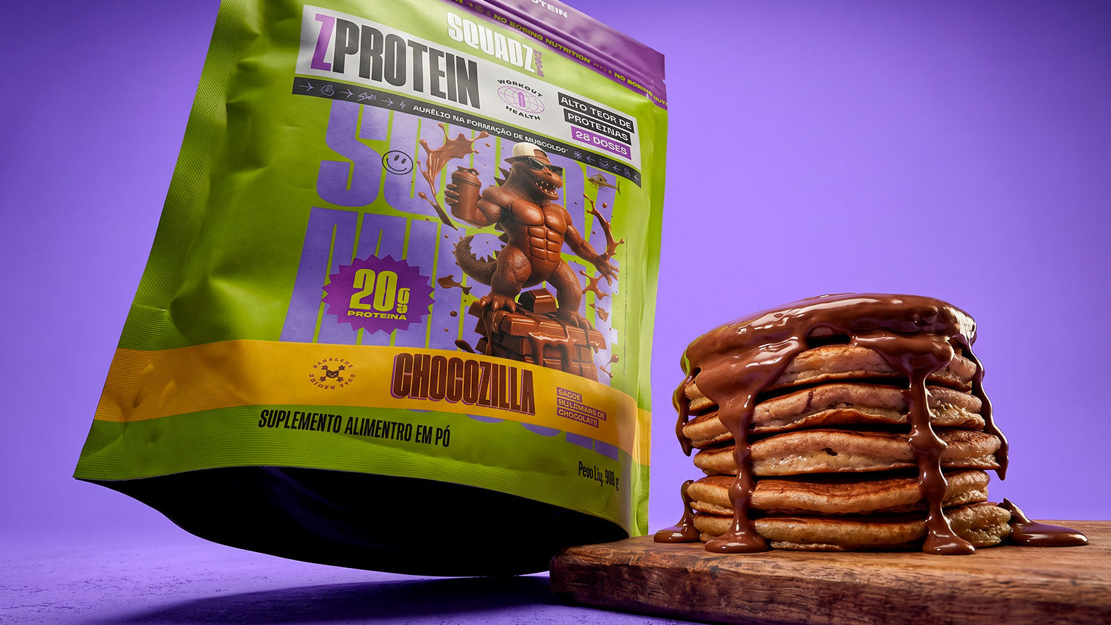 Panqueca Proteica com ZPROTEIN Chocozilla (Milkshake de Chocolate)