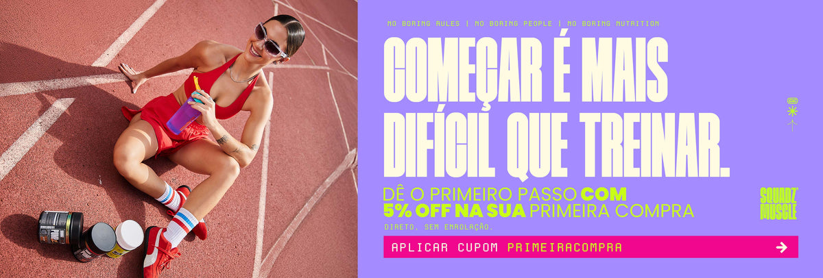 Banner de boas-vindas com 5% de desconto