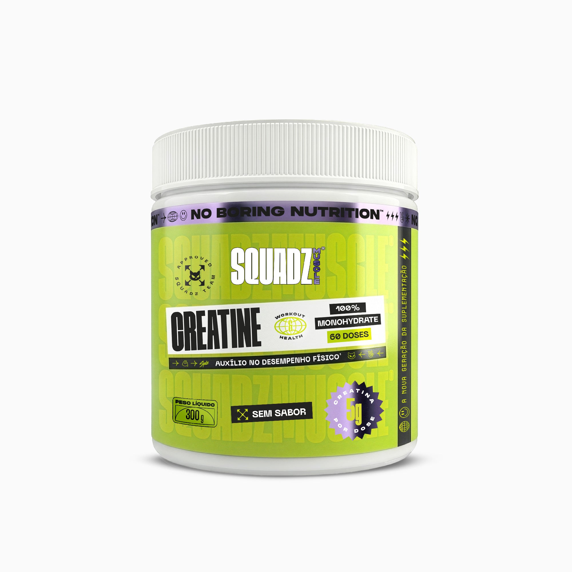 Creatine Creatina 100% Monohidratada 300g — Pote de frente