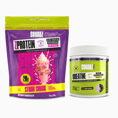 KIT ZPROTEIN 900g + CREATINE 300g — Kit straw snack com creatine