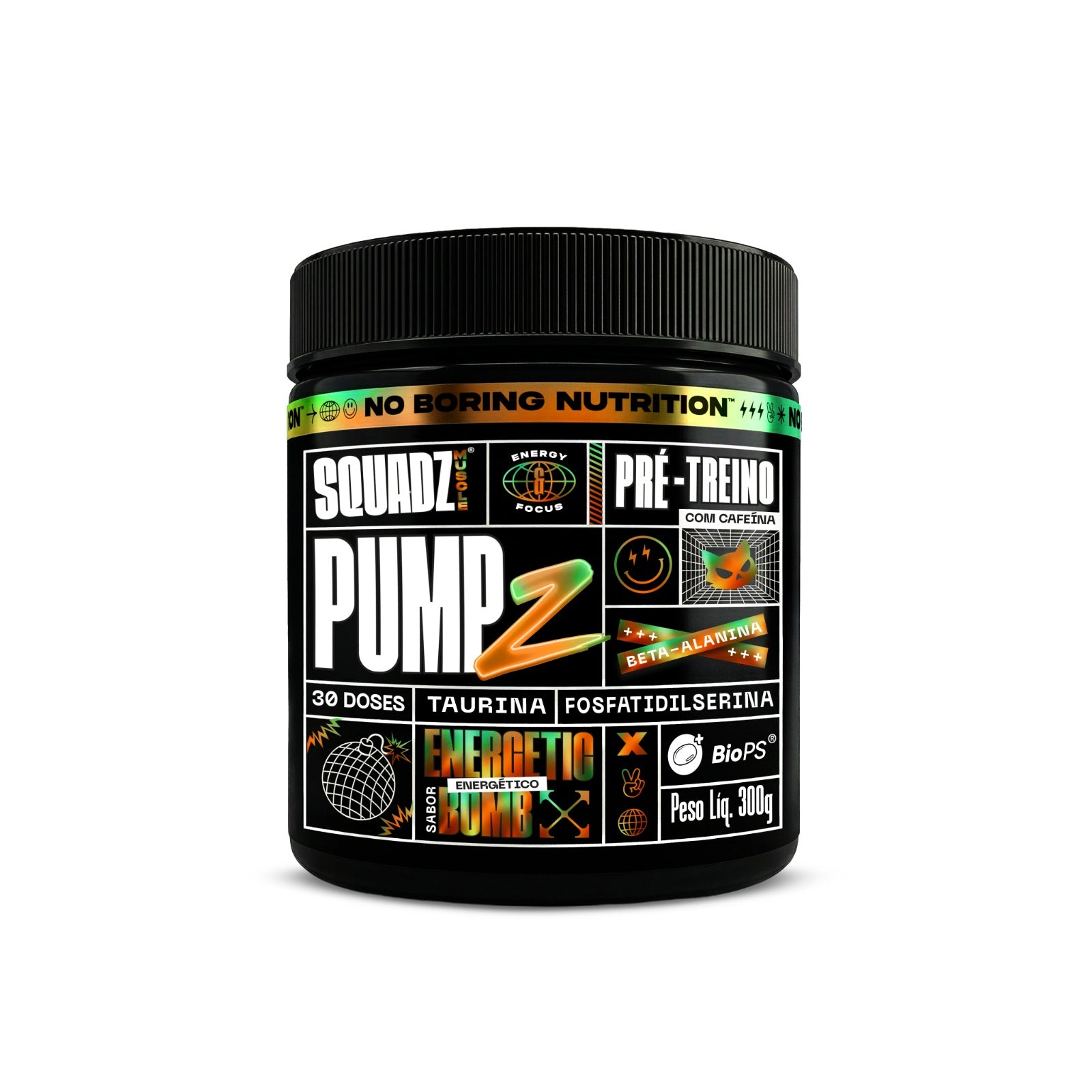 PUMP-Z Pré-Treino 300g — Pote de frente