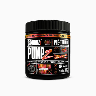 PUMP-Z Pré-Treino Tangerin Bomb 300g — Pote de frente