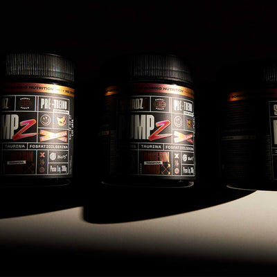 PUMP-Z Pré-Treino Tangerin Bomb 300g — Potes no escuro
